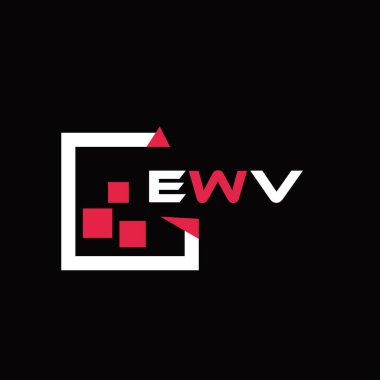 EWV yaratıcı minimalist harf logosu. EWV benzersiz vektör baş harfleri harf logosu tasarımı