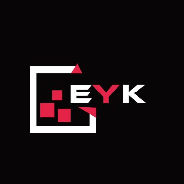 EYK yaratıcı minimalist harf logosu. EYK benzersiz vektör baş harfleri harf logosu tasarımı