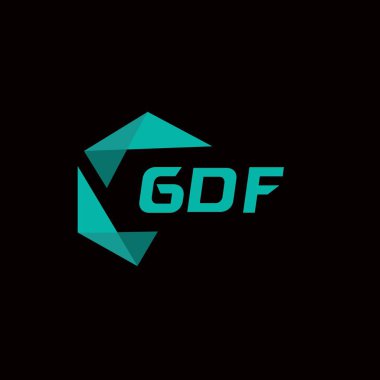 GDF yaratıcı minimalist harf logosu. GDF eşsiz vektör baş harfleri alfabe harfi logo tasarımı