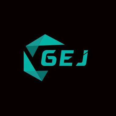 GEJ yaratıcı minimalist harf logosu. GEJ eşsiz vektör baş harfleri alfabe harf logosu tasarımı