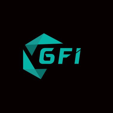 GFI yaratıcı minimalist harf logosu. GFI eşsiz vektör baş harfleri alfabe harfi logo tasarımı