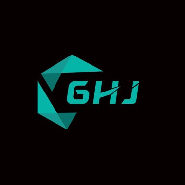 GHJ yaratıcı minimalist harf logosu. GHJ eşsiz vektör baş harfleri alfabe harf logosu tasarımı