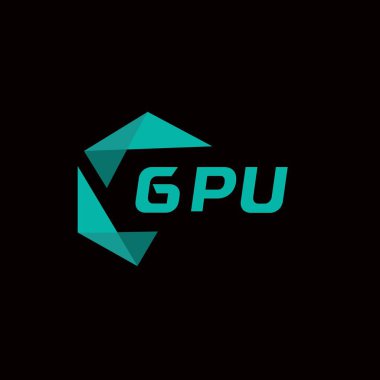 GPU yaratıcı minimalist harf logosu. GPU benzersiz vektör baş harfleri harf logosu tasarımı