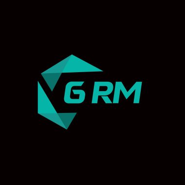 GRM yaratıcı minimalist harf logosu. GRM eşsiz vektör baş harfleri alfabe harf logosu tasarımı