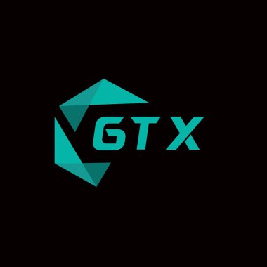 GTX yaratıcı minimalist harf logosu. GTX eşsiz vektör baş harfleri alfabe harfi logo tasarımı