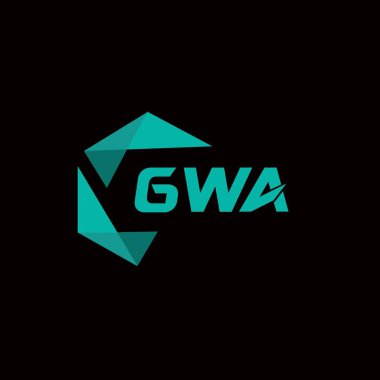 GWA yaratıcı minimalist harf logosu. GWA benzersiz vektör baş harfleri harf logosu tasarımı