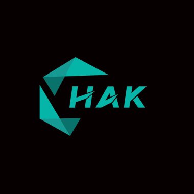 HAK yaratıcı minimalist harf logosu. HAK benzersiz vektör baş harfleri alfabe harfi logo tasarımı 