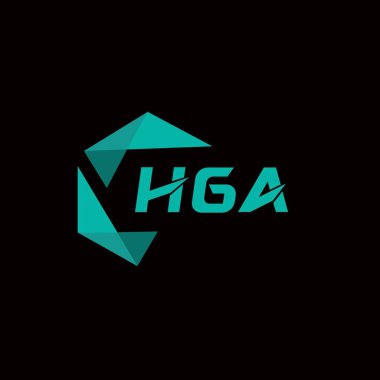 HGA yaratıcı minimalist harf logosu. HGA benzersiz vektör baş harfleri harf logosu tasarımı 