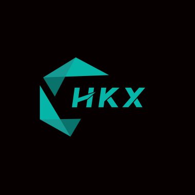 HKX yaratıcı minimalist harf logosu. HKX benzersiz vektör baş harfleri harf logosu tasarımı 