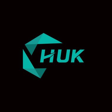 HUK yaratıcı minimalist harf logosu. HUK eşsiz vektör baş harfleri alfabe harf logosu tasarımı 