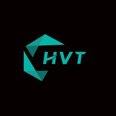 Yaratıcı minimalist harf logosu. HVT benzersiz vektör baş harfleri harf logosu tasarımı 