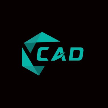 CAD yaratıcı minimalist harf logosu. CAD eşsiz vektör baş harfleri alfabe harfi logo tasarımı 