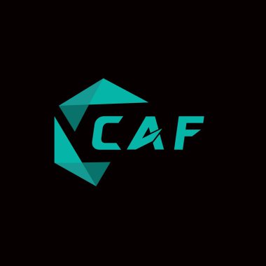 CAF yaratıcı minimalist harf logosu. CAF benzersiz vektör baş harfleri alfabe harfi logo tasarımı 