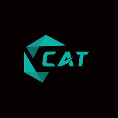 Kedi yaratıcı minimalist harf logosu. CAT benzersiz vektör baş harfleri alfabe harf logosu tasarımı 