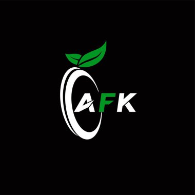 AFK yaratıcı minimalist harf logosu. AFK benzersiz vektör baş harfleri alfabe harfi logo tasarımı 