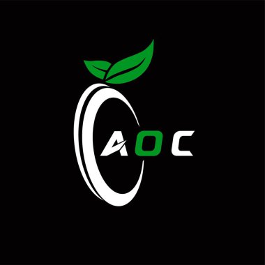 AOC yaratıcı minimalist harf logosu. AOC benzersiz vektör baş harfleri harf logosu tasarımı 