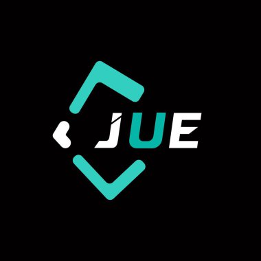 Yaratıcı minimalist harf logosu. JUE benzersiz vektör baş harfleri harf logosu tasarımı 
