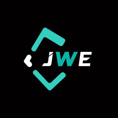 JWE yaratıcı minimalist harf logosu. JWE benzersiz vektör baş harfleri alfabe harfi logo tasarımı 
