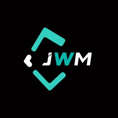 Yaratıcı minimalist harf logosu. JWM eşsiz vektör baş harfleri alfabe harfi logosu JWM yaratıcı minimalist harf logosu. JWM benzersiz vektör baş harfleri harf logosu tasarımı 