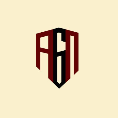 Yaratıcı minimalist harf logosu. AGN eşsiz vektör baş harfleri alfabe harf logosu tasarımı