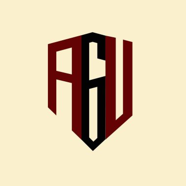 AGV yaratıcı minimalist harf logosu. AGV benzersiz vektör baş harfleri alfabe harf logosu tasarımı