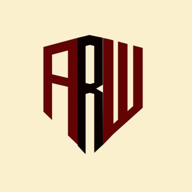 ARW yaratıcı minimalist harf logosu. ARW eşsiz vektör baş harfleri alfabe harfi logo tasarımı