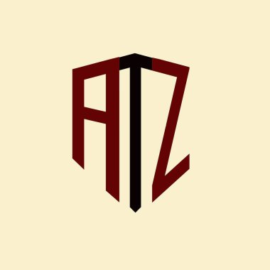 ATZ yaratıcı minimalist harf logosu. ATZ benzersiz vektör baş harfleri alfabe harfi logo tasarımı
