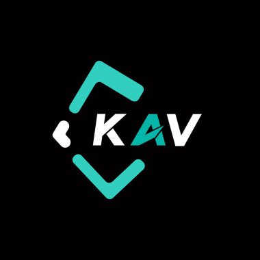KAV yaratıcı minimalist harf logosu. KAV benzersiz vektör baş harfleri alfabe harfi logo tasarımı