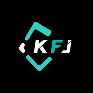 KFJ yaratıcı minimalist harf logosu. KFJ benzersiz vektör baş harfleri harf logosu tasarımı