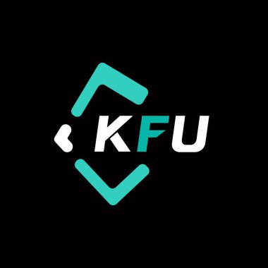 KFU yaratıcı minimalist harf logosu. KFU benzersiz vektör baş harfleri harf logosu tasarımı