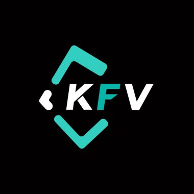 KFV yaratıcı minimalist harf logosu. KFV benzersiz vektör baş harfleri harf logosu tasarımı