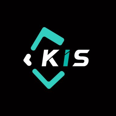 KIS 'in yaratıcı minimalist harf logosu. KIS eşsiz vektör baş harfleri alfabe harf logosu tasarımı