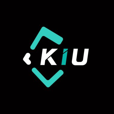 KIU yaratıcı minimalist harf logosu. KIU benzersiz vektör baş harfleri harf logosu tasarımı