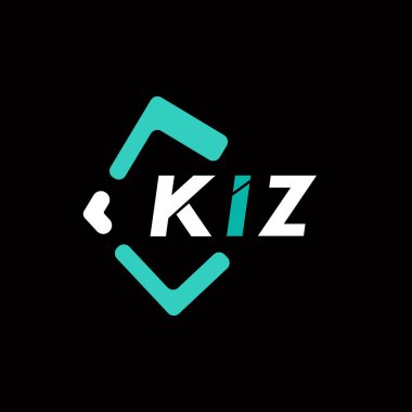 KIZ yaratıcı minimalist harf logosu. KIZ benzersiz vektör baş harfleri harf logosu tasarımı
