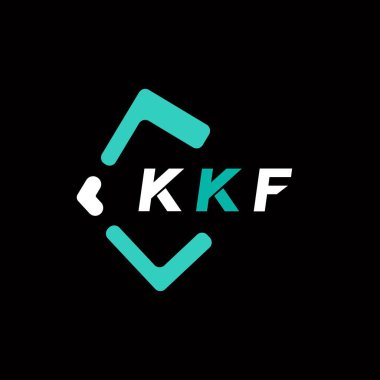 KKF 'nin yaratıcı minimalist harf logosu. KKF eşsiz vektör baş harfleri harf logosu tasarımı