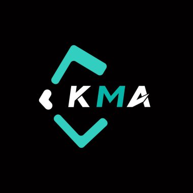 KMA yaratıcı minimalist harf logosu. KMA benzersiz vektör baş harfleri harf logosu tasarımı