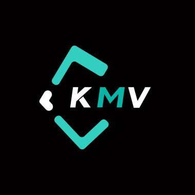 KMV yaratıcı minimalist harf logosu. KMV benzersiz vektör baş harfleri harf logosu tasarımı