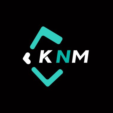 KNM yaratıcı minimalist harf logosu. KNM eşsiz vektör baş harfleri alfabe harfi logo tasarımı