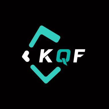 KQF yaratıcı minimalist harf logosu. KQF benzersiz vektör baş harfleri harf logosu tasarımı