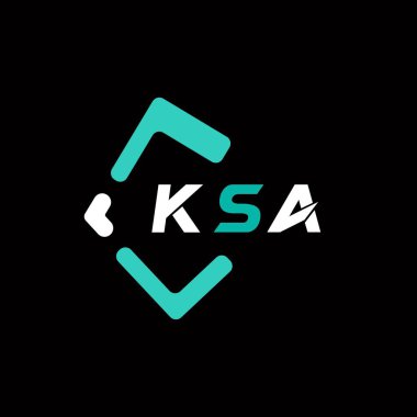 KSA yaratıcı minimalist harf logosu. KSA benzersiz vektör baş harfleri harf logosu tasarımı