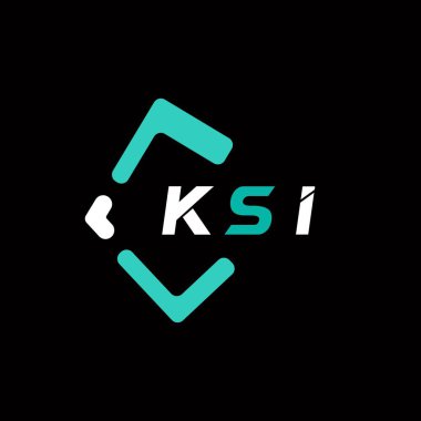 KSI yaratıcı minimalist harf logosu. KSI benzersiz vektör baş harfleri harf logosu tasarımı