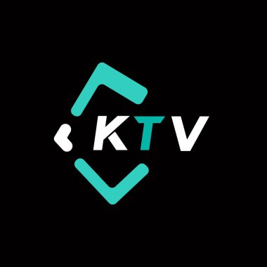 KTV yaratıcı minimalist harf logosu. KTV benzersiz vektör baş harfleri harf logosu tasarımı