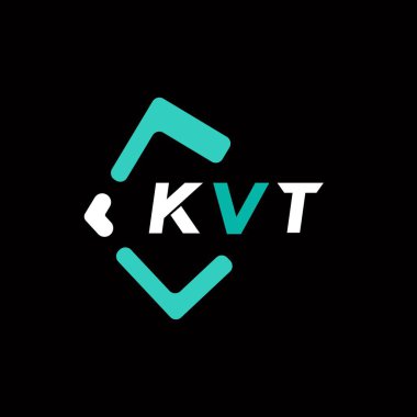 KVT yaratıcı minimalist harf logosu. KVT benzersiz vektör baş harfleri harf logosu tasarımı