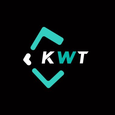 KWT yaratıcı minimalist harf logosu. KWT benzersiz vektör baş harfleri harf logosu tasarımı