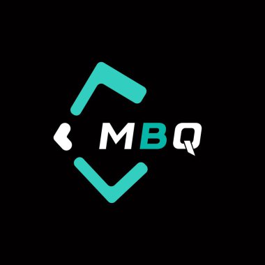 MBQ yaratıcı minimalist harf logosu. MBQ eşsiz vektör baş harfleri alfabe harf logosu tasarımı