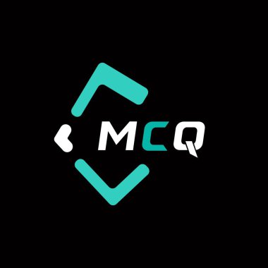 MCQ yaratıcı minimalist harf logosu. MCQ benzersiz vektör baş harfleri harf logosu tasarımı