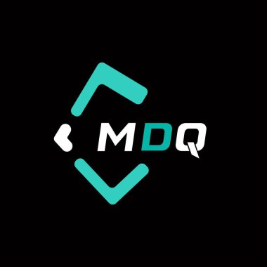 MDQ yaratıcı minimalist harf logosu. MDQ eşsiz vektör baş harfleri alfabe harfi logo tasarımı