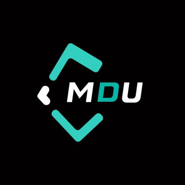 MDU yaratıcı minimalist harf logosu. MDU benzersiz vektör baş harfleri harf logosu tasarımı