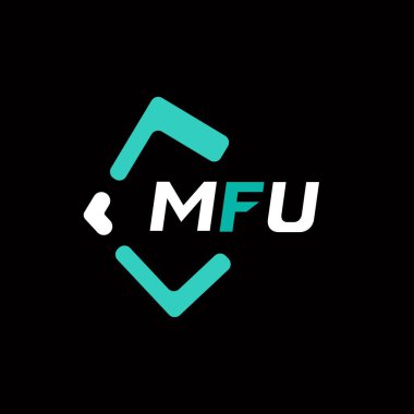 MFU yaratıcı minimalist harf logosu. MFU benzersiz vektör baş harfleri harf logosu tasarımı