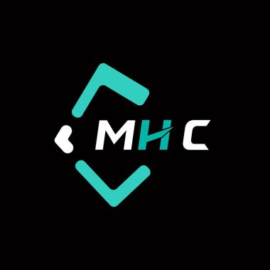 MHC yaratıcı minimalist harf logosu. MHC benzersiz vektör baş harfleri harf logosu tasarımı